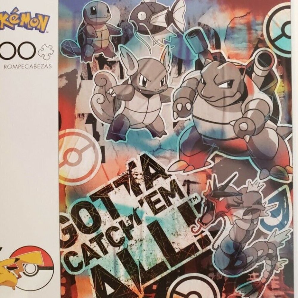 Pokemon Jigsaw Puzzle Squirtle Evolution Graffiti Buffalo Games 1000 Pcs #10600 - Picture 2 of 3